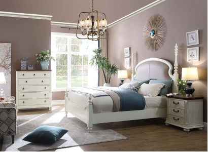 Bed Bedside table Chest of drawers 3 pcs. Bedroom Set Design Modern Luxury Beds new